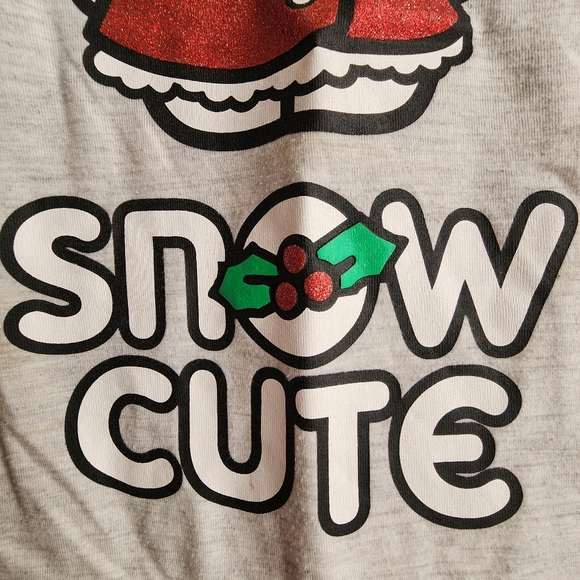 Hello Kitty snow cute Christmas holiday long sleeve shirt Size L 10-12 - Picture 3 of 11